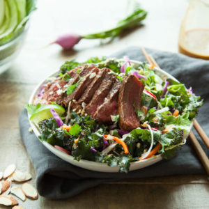 Ginger Marinated Steak Salad with Mandarin Cold-Brew Vinaigrette 1