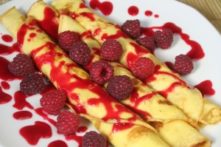 Quick and Delicious Gluten-Free Crepes with Raspberry Sauce