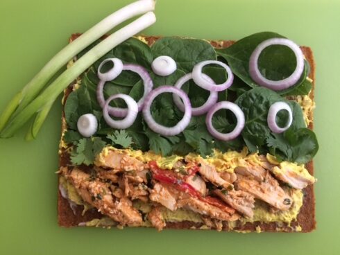 Chipotle Chicken Salad in a Gluten Free Wrap